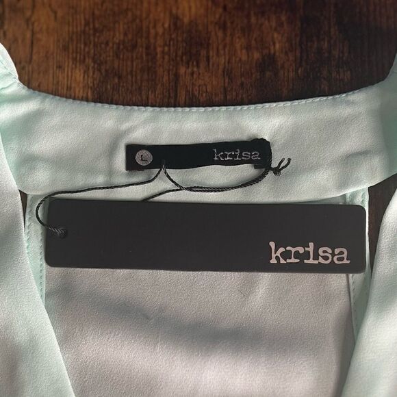 REVOLVE Krisa Surplice Front Racer Back Tank in Myth (Pale Mint Green) Large-NWT - Picture 6 of 16